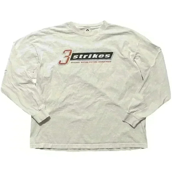 3 Strikes Vintage Movie Promo Rap Soundtrack Long Sleeve - Picture 1 of 8